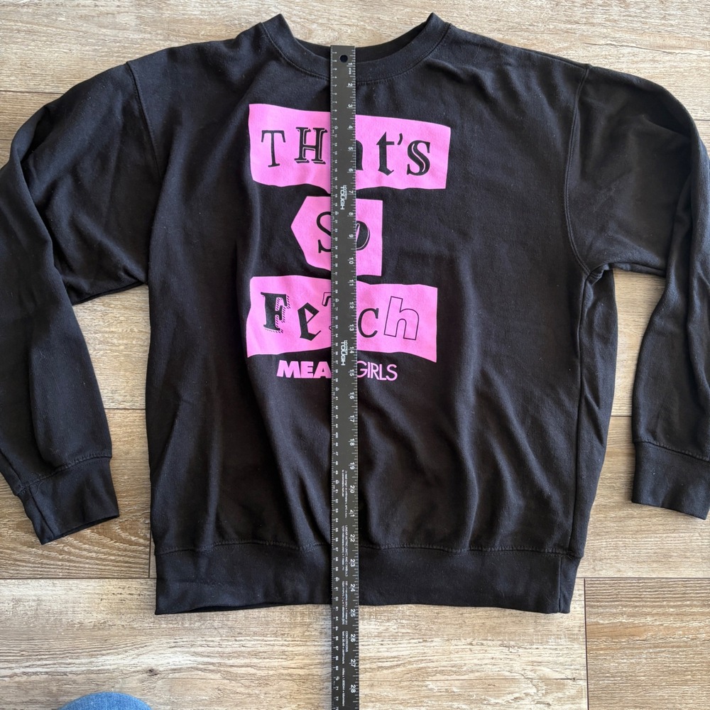 Mean Girls Sweatshirt Womens Medium Black Thats So Fetch Graphic Crewneck‎ - Picture 4 of 6